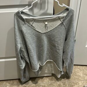 Anthropologie L gray sweatshirt